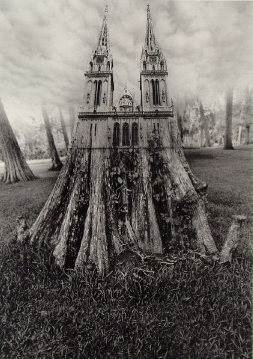 Jerry Uelsmann_1934-2022_Cathedral tree.jpg
